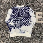 Louis Vuitton LV Men Monogram Bandana Crewneck Sweatshirt Cotton Indigo Slightly Loose Fit – Bild 5