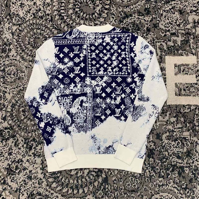 Louis Vuitton Monogram Bandana Crewneck Indigo/White