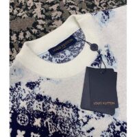 Louis Vuitton LV Men Monogram Bandana Crewneck Sweatshirt Cotton Indigo Slightly Loose Fit (1)