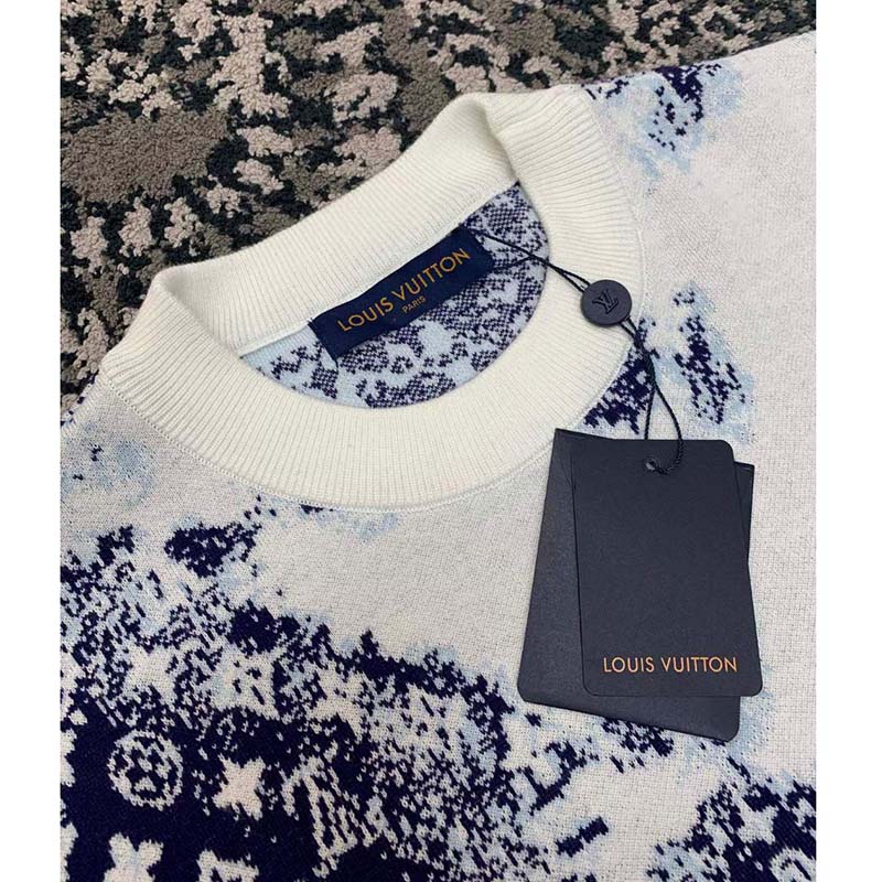 Louis Vuitton Blue Monogram Bandana Sweater