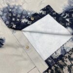 Louis Vuitton LV Men Monogram Bandana Short-Sleeved Denim Shirt Cotton Indigo Regular Fit - Image 7