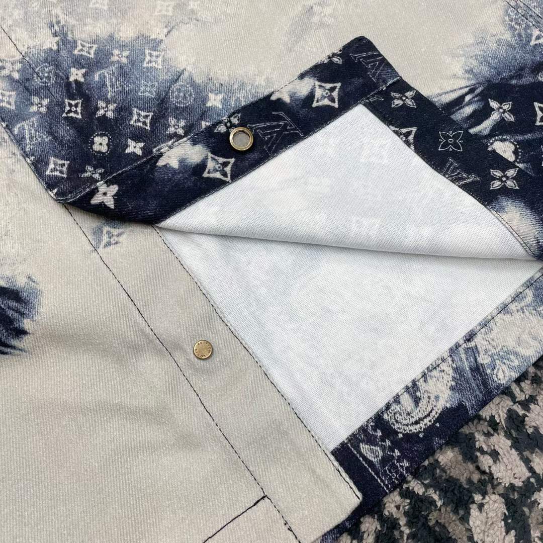 Louis Vuitton LV Women Monogram Bandana Short-Sleeved Shirt Cotton Indigo  Regular Fit - LULUX