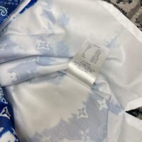 Louis Vuitton LV Men Monogram Bandana Short-Sleeved Shirt Cotton Indigo Regular Fit (5)
