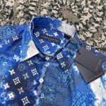 Louis Vuitton LV Women Monogram Bandana Short-Sleeved Shirt Cotton Indigo Regular Fit - Bild 6