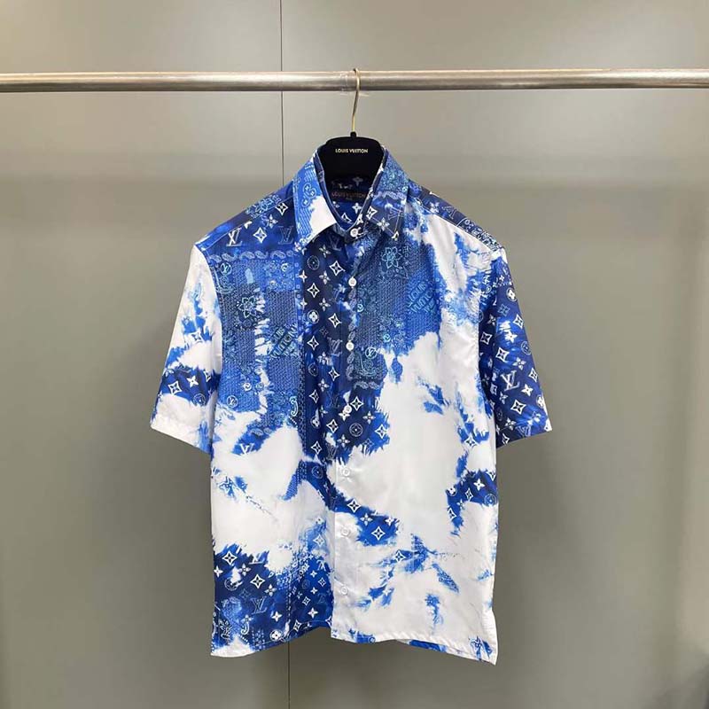 Louis vuitton mini monogram silk blend short sleeved shirt｜TikTok