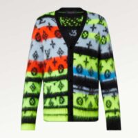 Louis Vuitton LV Men Monogram Black Lime Mohair Cardigan Multicolor Regular Fit (12)