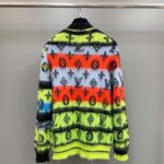 Louis Vuitton LV Men Monogram Black Lime Mohair Cardigan Multicolor Regular Fit - immagine 4