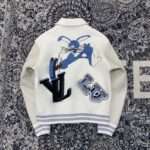 Louis Vuitton LV Women Multi-Patches Mixed Leather Varsity Blouson LWG Calf White - Image 3