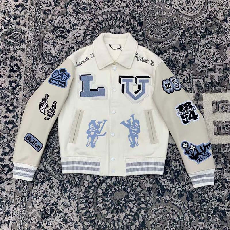 MULTI-PATCHES MIXED LEATHER VARSITY BLOUSON