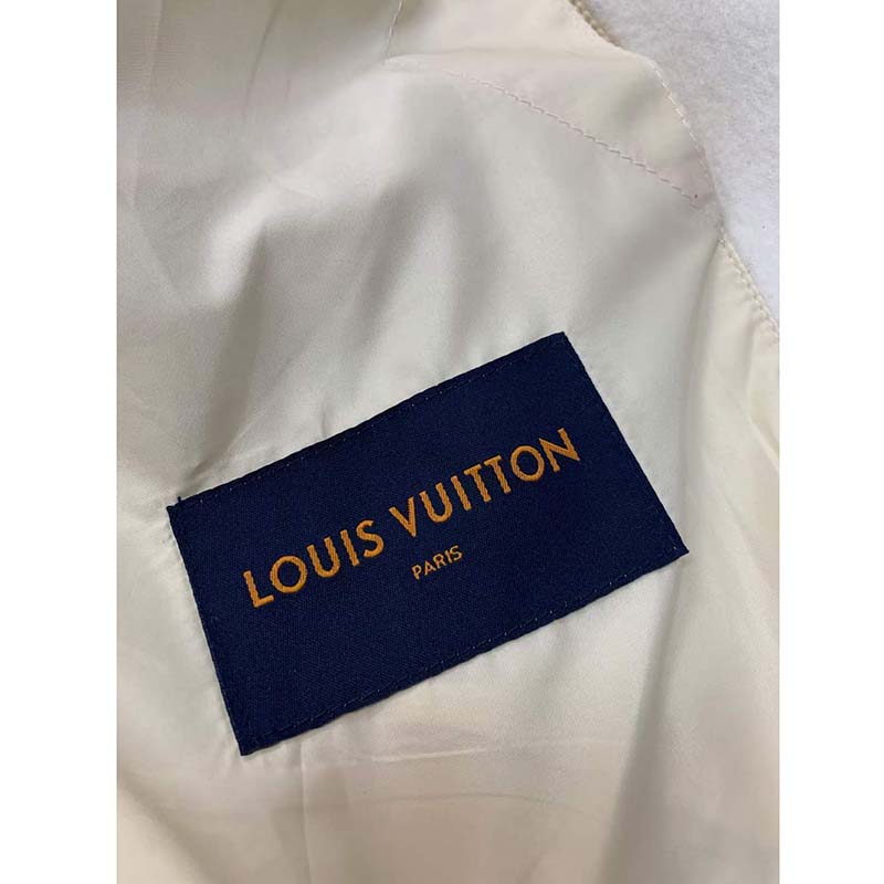 Louis Vuitton Multi-Patches Mixed Leather Varsity Blouson Milky