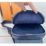 Louis Vuitton LV Unisex Avenue Sling Bag Dark Green Monogram Coated Canvas Cowhide - Image 6