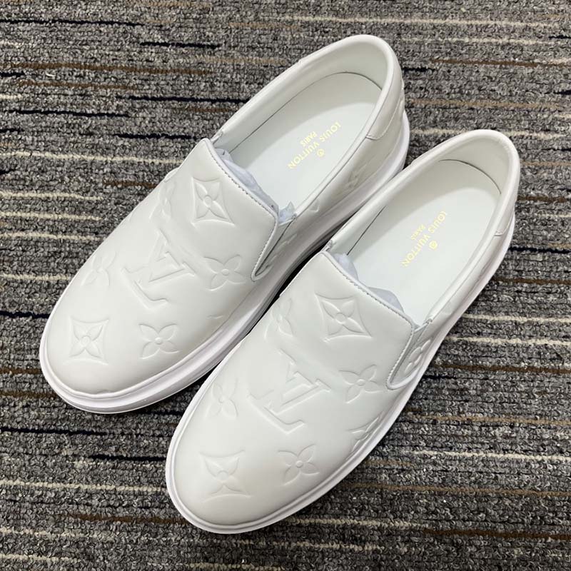 Beverly hills leather trainers Louis Vuitton White size 8 US in Leather -  34103949