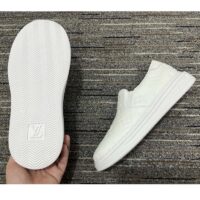 Louis Vuitton LV Unisex Beverly Hills Slip-On Sneaker White Monogram Embossed Calf Leather (6)