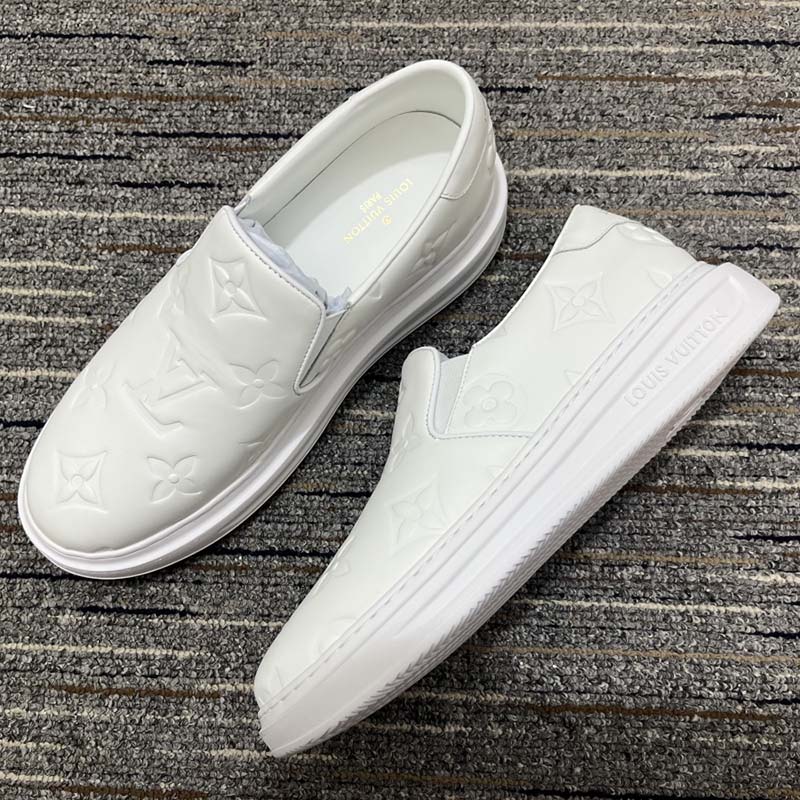 Louis Vuitton LV Beverly Hills trainers White Leather ref.203900