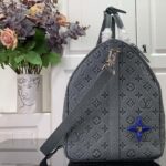 Louis Vuitton LV Unisex Keepall 50 Granite Taurillon Monogram Embossed Cowhide Leather - Image 5