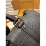 Louis Vuitton LV Unisex Keepall Bandoulière 25 Black Taurillon Monogram Cowhide Leather - Imagen 7