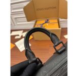 Louis Vuitton LV Unisex Keepall Bandoulière 25 Black Taurillon Monogram Cowhide Leather - Imagen 9