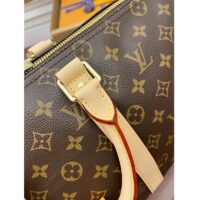 Louis Vuitton LV Unisex Keepall Bandoulière 45 Monogram Canvas Natural Cowhide Leather (15)