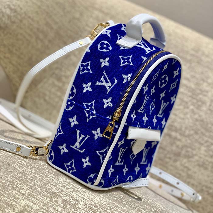 LOUIS VUITTON M46207 Monogram jacquard Palm Springs Mini Backpack blue