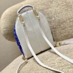 Louis Vuitton LV Unisex Palm Springs Mini Backpack Blue Monogram Velvet Jacquard - Imagen 5