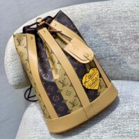 Louis Vuitton LV Unisex Randonée Messenger Bag Monogram Stripes Brown Coated Canvas (1)