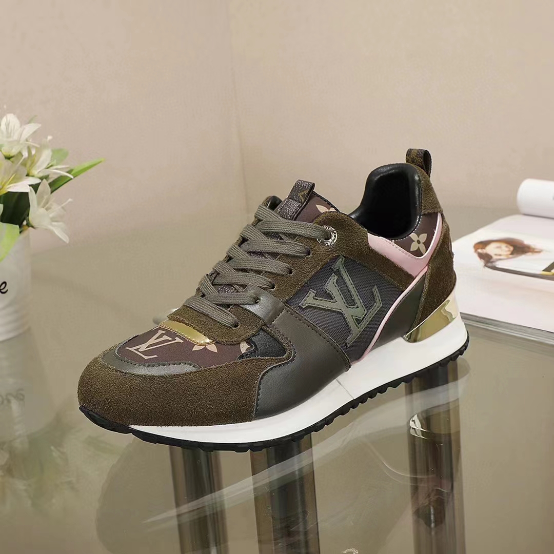 The Run Away Sneaker from Louis Vuitton, an authentic running shoe in waxed  calf leather with a hand-craf…