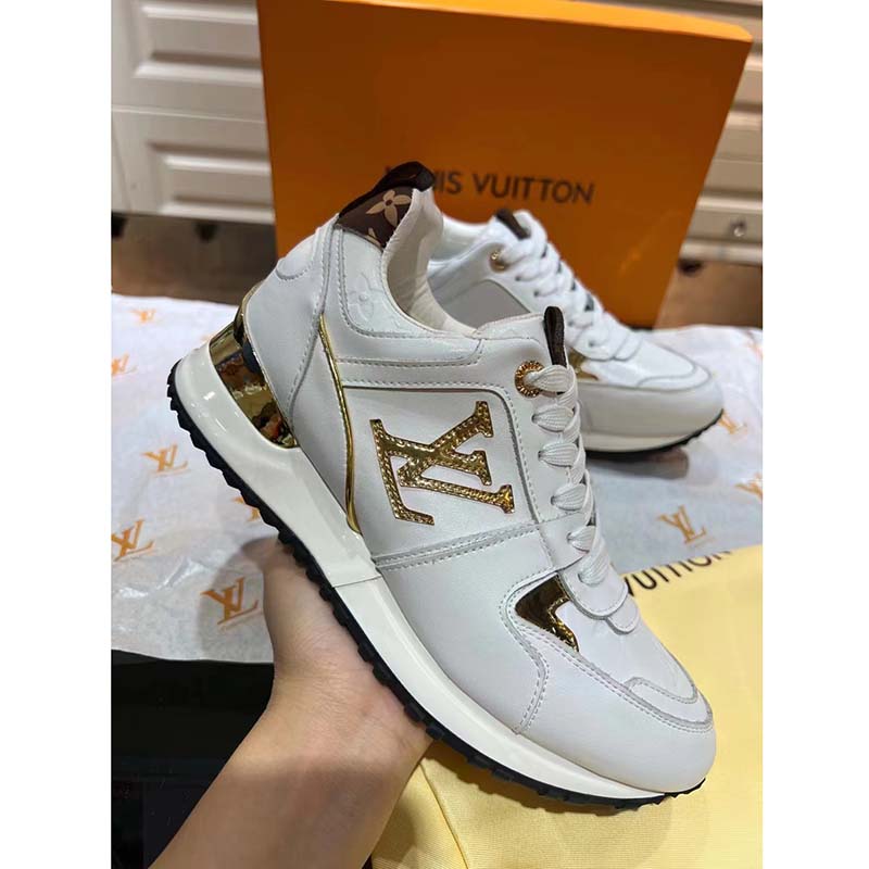 Louis Vuitton Off White Mesh, Suede and Monogram Canvas Run Away Sneakers  Size 39 Louis Vuitton