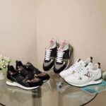 Louis Vuitton LV Unisex Run Away Sneaker White Calf Leather Monogram Canvas – Image 10