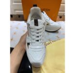 Louis Vuitton LV Unisex Run Away Sneaker White Calf Leather Monogram Canvas – Image 3