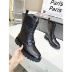 Louis Vuitton LV Unisex Territory Flat Ranger Black Calf Leather Circle - Imagen 4