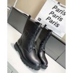 Louis Vuitton LV Unisex Territory Flat Ranger Black Calf Leather Circle - Imagen 2