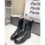 Louis Vuitton LV Unisex Territory Flat Ranger Black Calf Leather Circle - Imagen 3