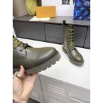 Louis Vuitton LV Unisex Territory Flat Ranger Khaki Green Calf Leather Circle – Bild 7