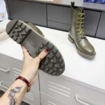 Louis Vuitton LV Unisex Territory Flat Ranger Khaki Green Calf Leather Circle – Bild 8