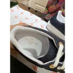 Louis Vuitton LV Unisex Time Out Sneaker Blue Monogram Debossed Denim – Image 10