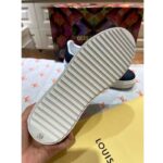 Louis Vuitton LV Unisex Time Out Sneaker Blue Monogram Debossed Denim – Image 6
