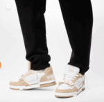 Louis Vuitton LV Unisex Trainer Sneaker Beige Monogram Denim Velcro Strap Rubber Outsole – Bild 11