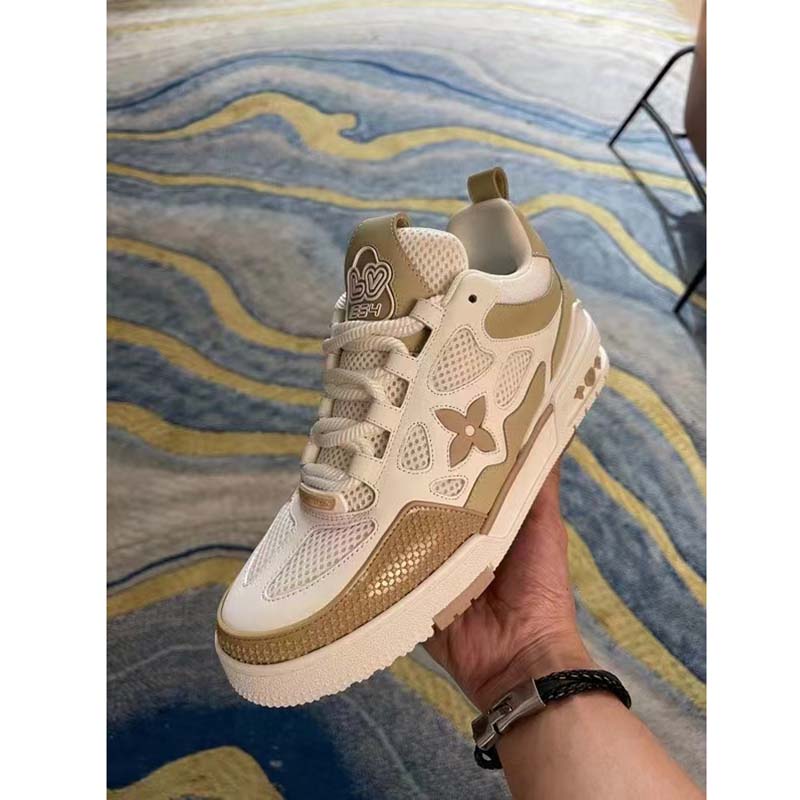 LV TRAINER LOOKALIKE VELCRO STRAP MONOGRAM DENIM WHITE BEIGE BLACK NEW  SNEAKERS SHOES SIZE 9.5 10 43 44 A3 for Sale in Miami, FL - OfferUp