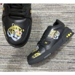 Louis Vuitton LV Unisex Trainer Sneaker Black Printed Calf Leather Rubber Outsole – Bild 9