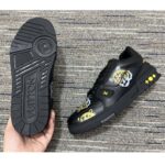 Louis Vuitton LV Unisex Trainer Sneaker Black Printed Calf Leather Rubber Outsole – Bild 8