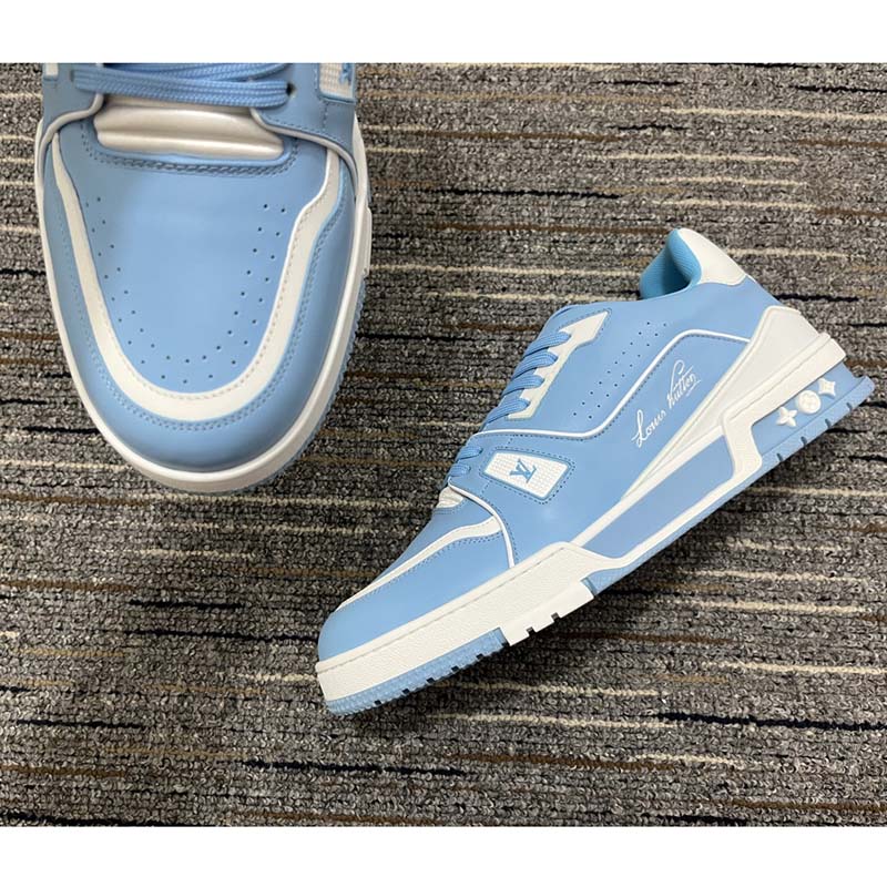 Louis Vuitton LV Trainer 54 Graphic Print White Black Blue, RvceShops  Revival