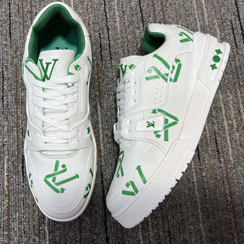 Louis Vuitton LV Trainer '54' White Green Sneaker – Crepslocker