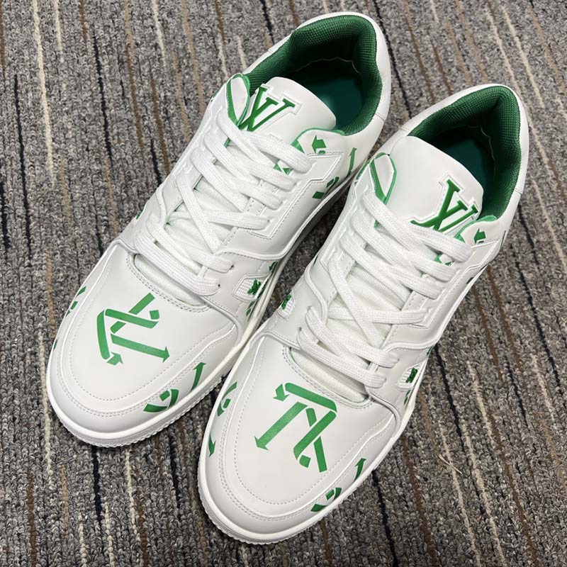 Louis Vuitton Trainer #54 Signature Green White voor mannen