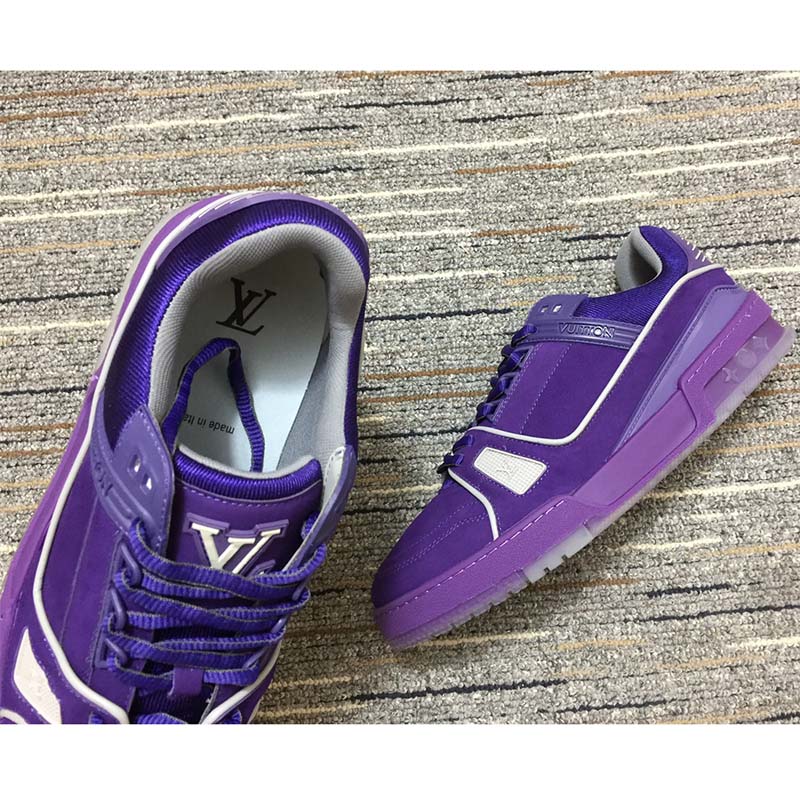Louis Vuitton Canvas Printed Chunky Sneakers - Purple Sneakers