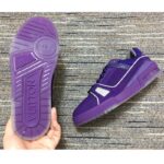 Louis Vuitton LV Unisex Trainer Sneaker Purple Metallic Canvas Rubber Outsole Monogram Flowers – Bild 8