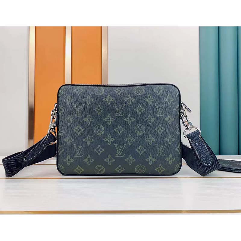 LOUIS VUITTON Monogram Vintage Trio Messenger Dark Green 1206182