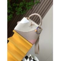 Louis Vuitton LV Women Capucines BB Handbag Beige Taurillon Patent Leather Ssmooth Calfskin (17)