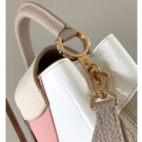 Louis Vuitton LV Women Capucines BB Handbag Beige Taurillon Patent Leather Ssmooth Calfskin (17)