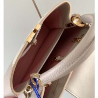 Louis Vuitton LV Women Capucines BB Handbag Beige Taurillon Patent Leather Ssmooth Calfskin (17)