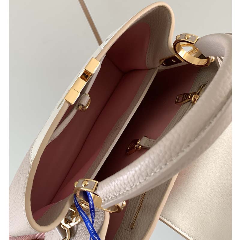 Louis Vuitton - Authenticated Surène BB Handbag - Leather Beige Plain For Woman, Good condition